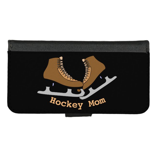 Hockey Mom Ice Skates iPhone 8/7 Wallet Case