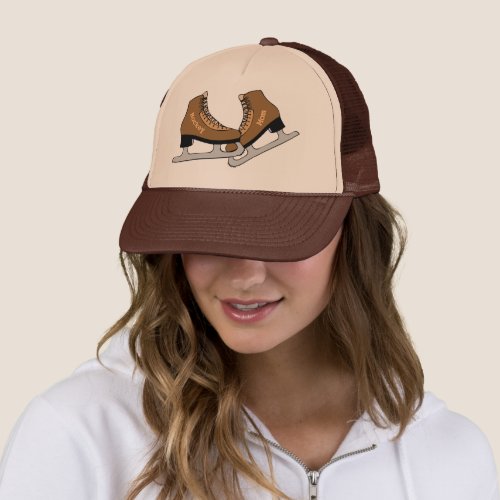 Hockey Mom Ice Skates Sports Hat