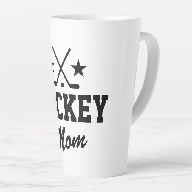 Hockey mom latte mug (Right Angle)