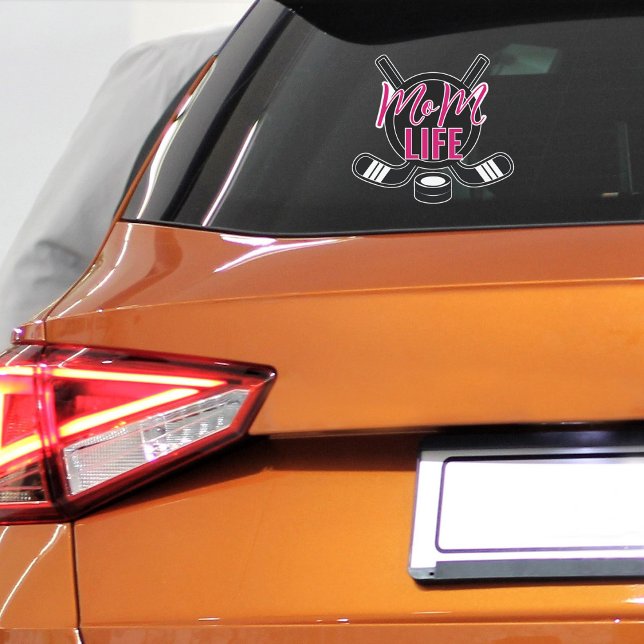 Hockey Mom Life Car Window  Sticker (Hockey Mom Life vinyl sticker decal for car)