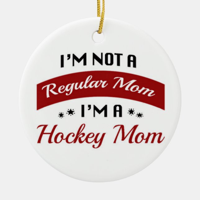 Hockey Mom Ornament (Front)