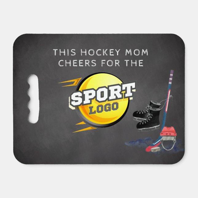 Hockey Mom Personalized Stadium Seat Cushion (Front Horizontal)