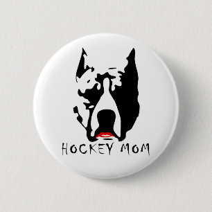 Hockey Mom Pinback Button