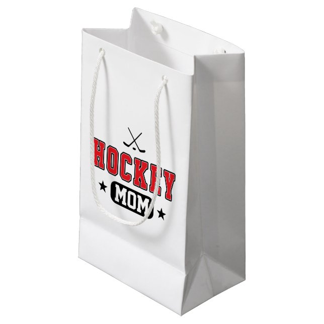 Hockey Mom Small Gift Bag (Front Angled)