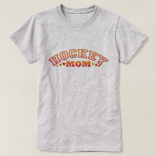 Hockey Mom, With Name & Number Back Print T-Shirt