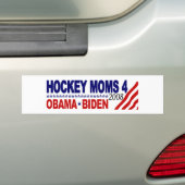 Hockey Moms for Obama Biden Bumper Sticker (On Car)