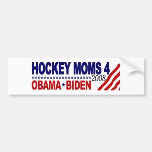 Hockey Moms for Obama Biden Bumper Sticker