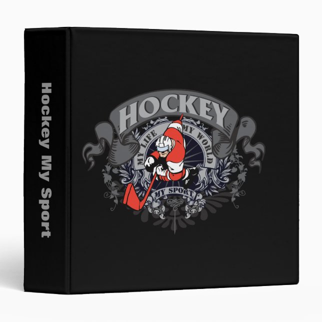 Hockey My Sport 3 Ring Binder (Front/Spine)