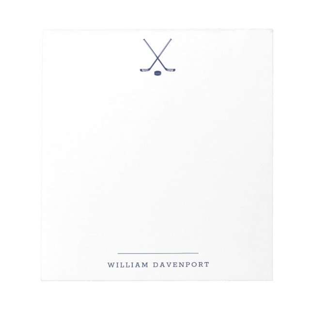 Hockey Name Personalized Notepad (Front)