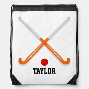Hockey Name Template Customize Drawstring Bag