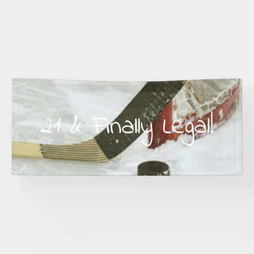 hockey net goal banner