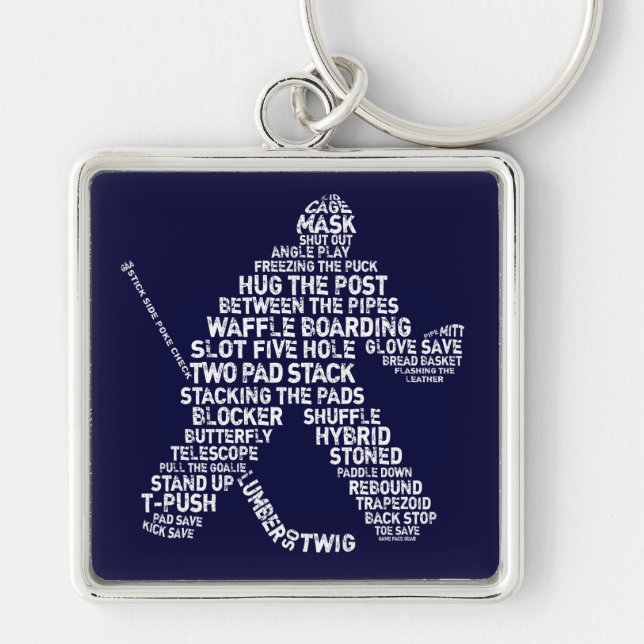 Hockey Netminder Key Chain (Front)