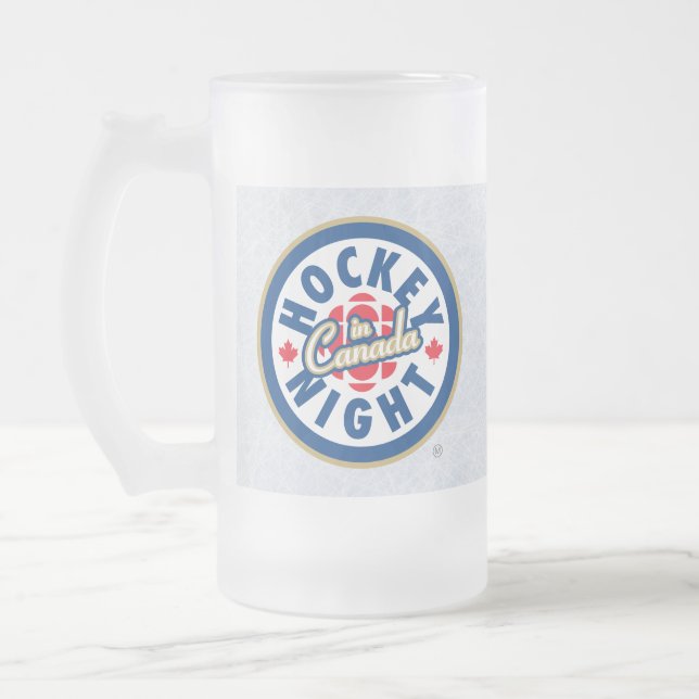 Hockey Night in Canada Frosted Glass Mug (Left)