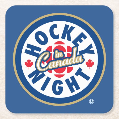 Hockey Night in Canada Logo Square Paper Coaster