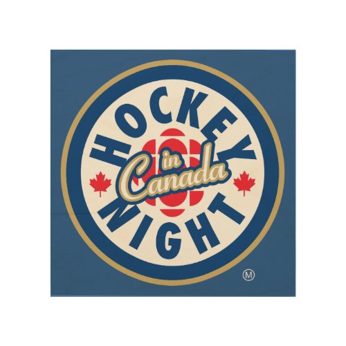 Hockey Night in Canada Logo Wood Wall Art