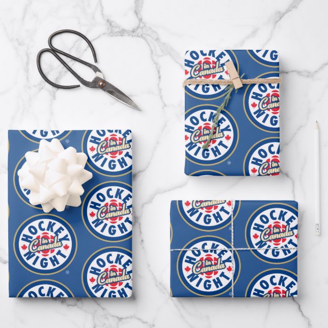 Hockey Night in Canada Logo Wrapping Paper Sheets (Front)