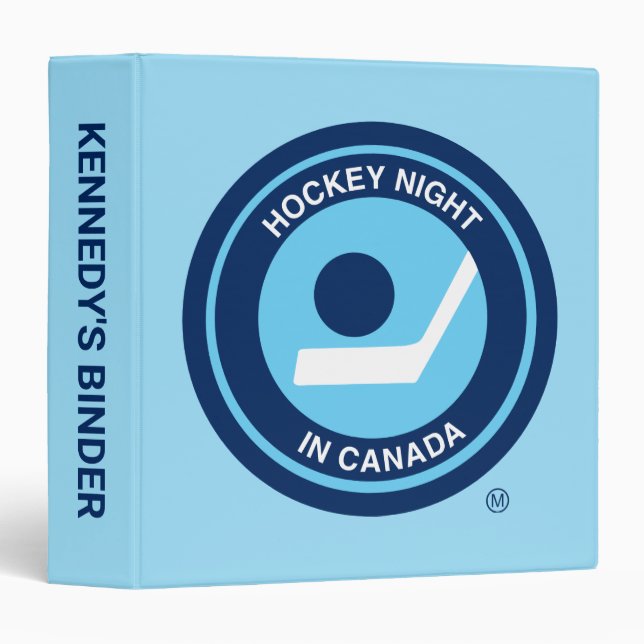 Hockey Night in Canada Retro Logo 3 Ring Binder (Front/Spine)