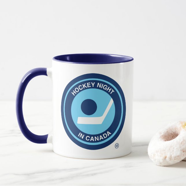 Hockey Night in Canada Retro Logo Mug (With Donut)