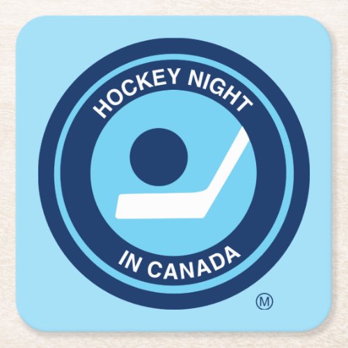 Hockey Night in Canada Retro Logo Square Paper Coaster