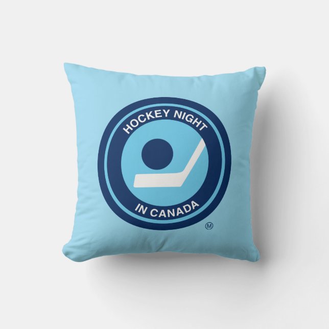 Hockey Night in Canada Retro Logo Throw Pillow (Front)
