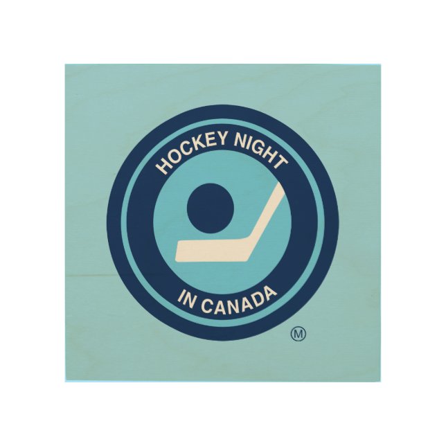 Hockey Night in Canada Retro Logo Wood Wall Art (Front)