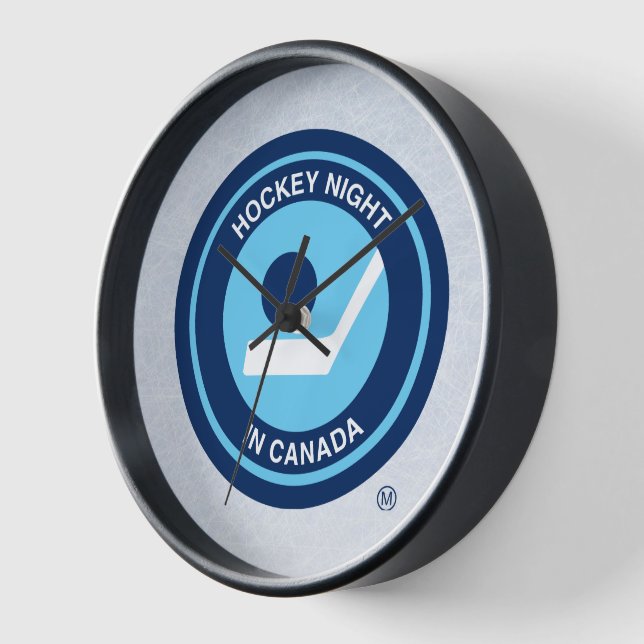 Hockey Night Retro Clock (Angle)