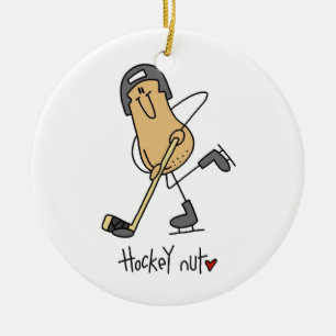 Hockey Nut T-shirts and Gifts Ceramic Ornament