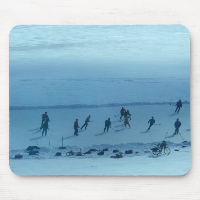 Hockey on Lake Monona Mouse Pad (Front)