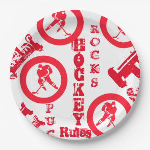 Hockey     paper plates