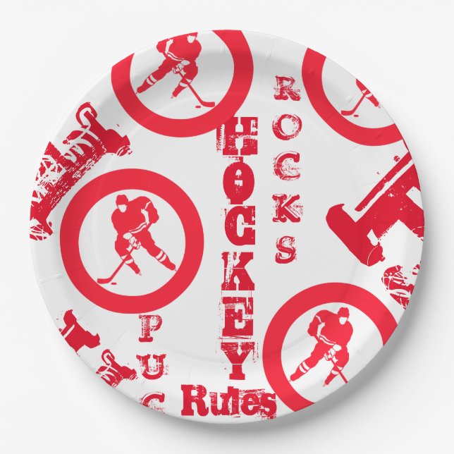 Hockey     paper plates (Front)