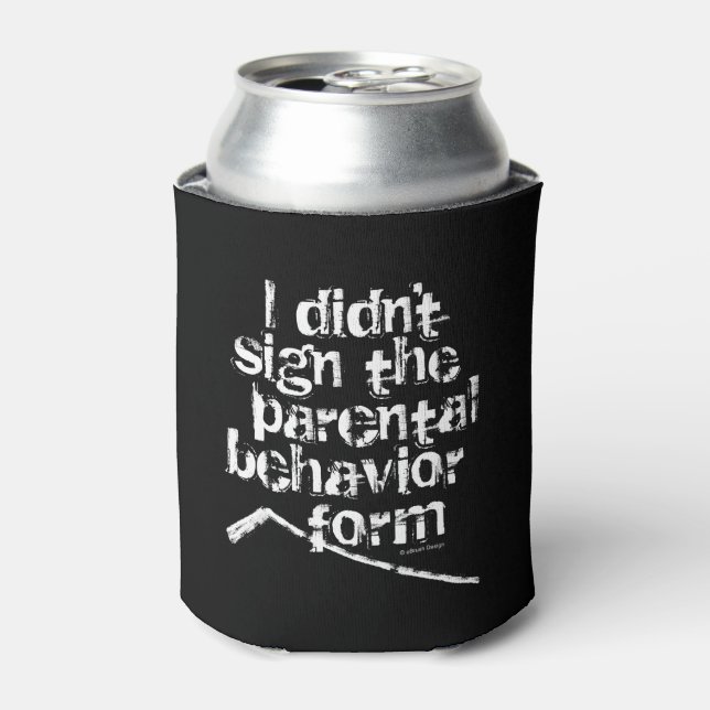 Hockey Parental Behavior Form Can Cooler (Can Front)