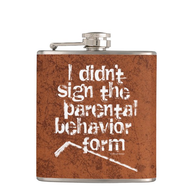 Hockey Parental Behavior Form Flask (Front)