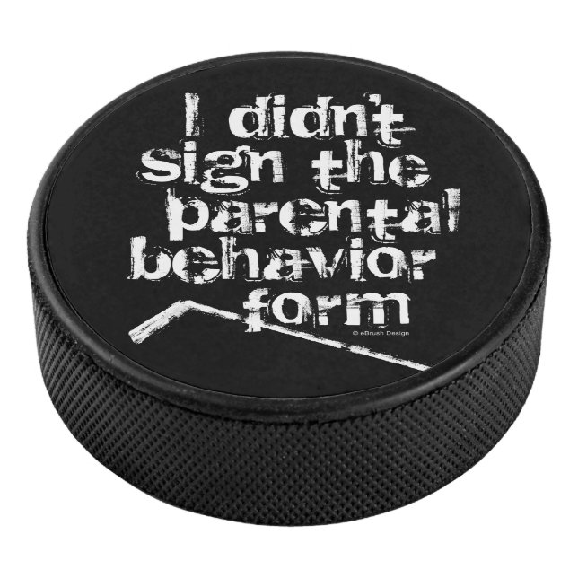 Hockey Parental Behavior Form Puck (3/4)