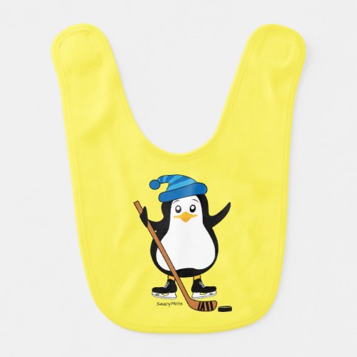 Hockey Penguin Baby Bib