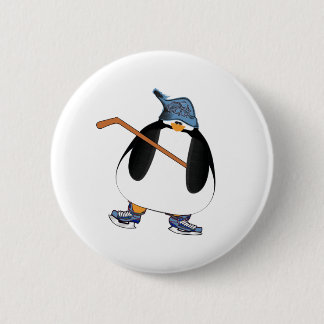 Hockey Penguin Button