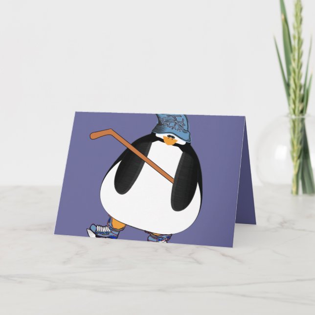 Hockey Penguin Card (Front)