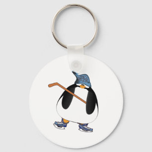 Hockey Penguin Keychain