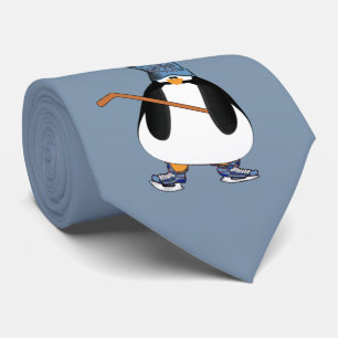 Hockey Penguin Neck Tie