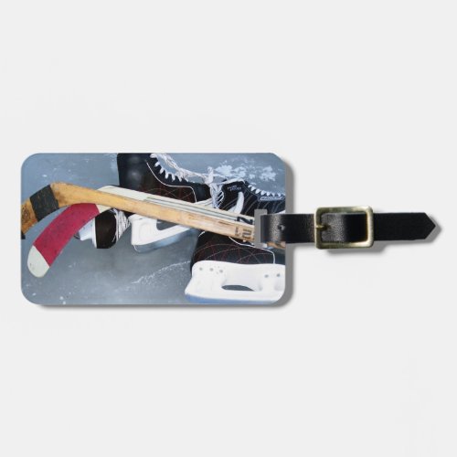 Hockey personalize luggage tag