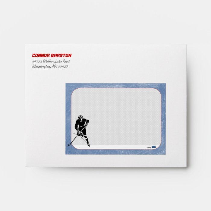 Hockey Personalized Envelope