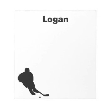 Hockey Personalized Notepad by iHave2Say at Zazzle