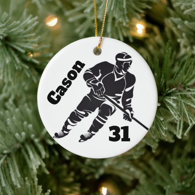 Hockey Personalized Ornament (Tree)