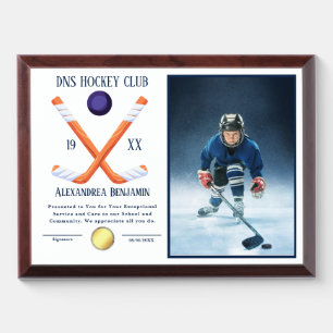 HOCKEY Photo Award Plaque