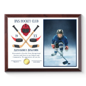 HOCKEY Photo Award Plaque