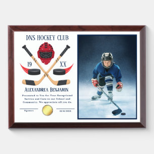 HOCKEY Photo Award Plaque