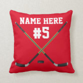 Personalized Hockey Pillow: Custom Name & Number, Microfiber Fleece