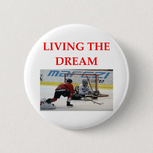 hockey pinback button
