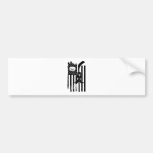 Hockey Pink Ribbon Breast Cancer Awareness Sport L Bumper Sticker