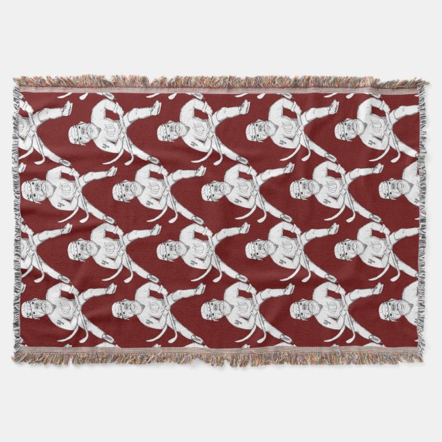 Hockey Pit Bull Throw Throw Blanket (Front)