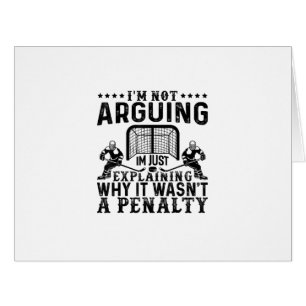 Hockey Player Arguing Gift Funny Hockey Cards